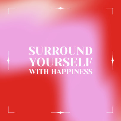 Instagram Post Template Featuring a Gradient Background and a Simple Frame 4231f