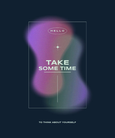 Abstract T-Shirt Design Maker with a Mindful Quote