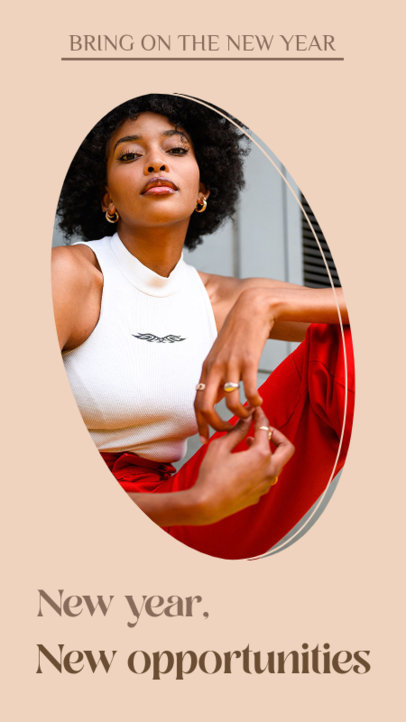 New Year-Themed Instagram Story Design Maker With Pictures and Quotes