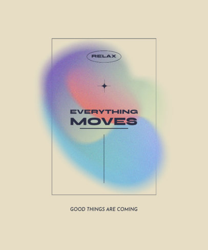 Abstract T-Shirt Design Creator with a Relaxing Quote 4230d