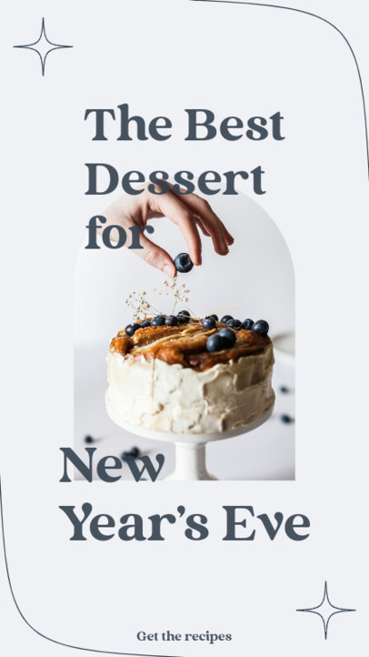Instagram Story Generator Featuring the Top Desserts for New Year's Eve