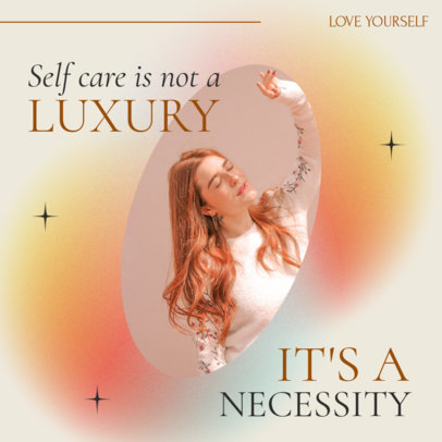 Instagram Post Generator With a Self-Care Theme and Star Graphics