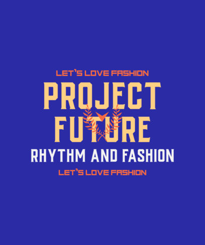 Fun T-Shirt Design Template with Text in Futuristic Typography