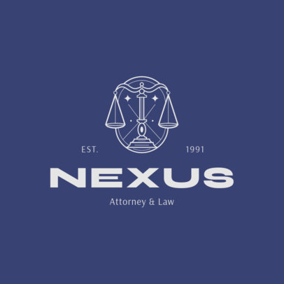 Attorney Logo Maker With a Balance Icon