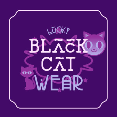 Logo Generator for Apparel Brands Featuring a Cute Cat Clipart
