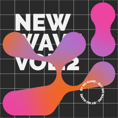 Album Cover Design Creator for New Wave Artists Featuring Abstract Gradient Shapes 4826 