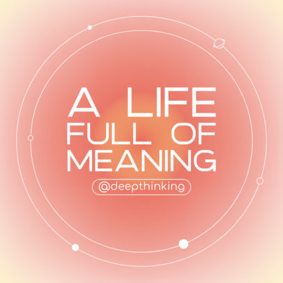 Instagram Post Generator Featuring Color Gradients and a Circular Frame 4231b