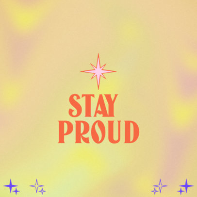 Instagram Post Design Template Featuring a Blurry Background and a Quote