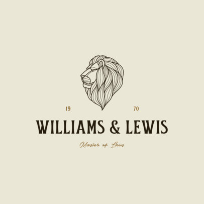 Law Firm Logo Maker With a Lion Icon