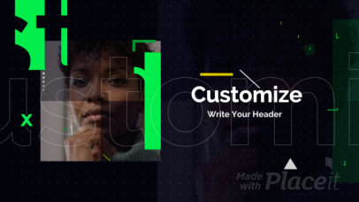 Slideshow Video Maker with Glitching Effects and Neon Colors