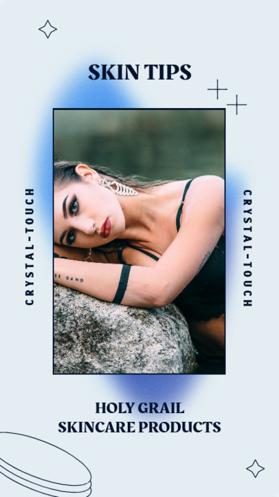 Instagram Story Creator for Skincare Tips Featuring Simple Icons and Gradient Shapes 4234c