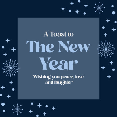 Instagram Post Template With New Year Greetings