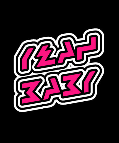 T-Shirt Design Maker Featuring a Futuristic Typography