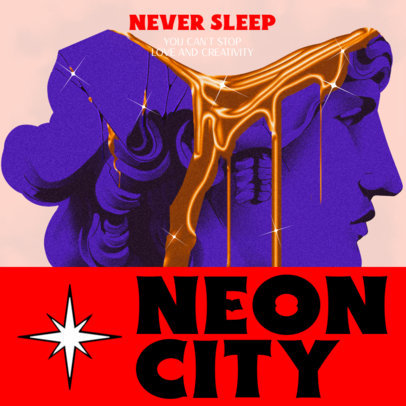 Prog Rock Album Cover Maker With Colorful Surrealist Illustrations 4258