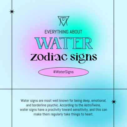 Instagram Post Template with a Quote About Astrology Signs