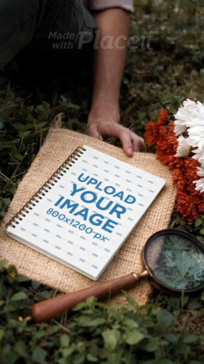 Video Featuring a Young Man Holding a Notebook 4412v