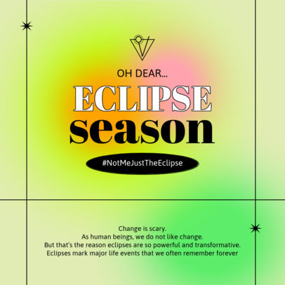 Astrology-Themed Instagram Post Maker with Info About an Eclipse