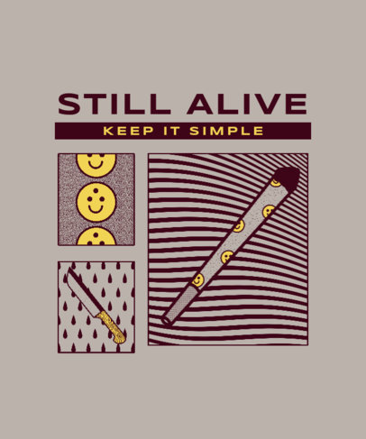 T-Shirt Design Maker With an Urban Style Featuring Trippy Icons