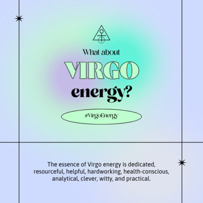 Instagram Post Creator with Gradient Colors and an Astrology-Themed Quote