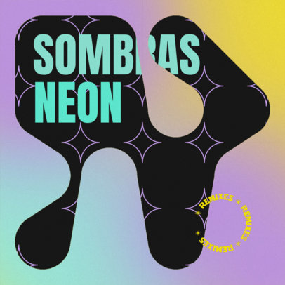 Cover Art Generator for a Synth-Pop Music Album Featuring Gradient Colors 4826e