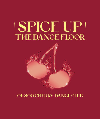 Chromatic-Themed T-Shirt Design Creator with a Cherry Clipart 4263b