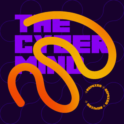 Cover Art Maker for a Remix Compilation Featuring a Wavy Shape and a Bold Font 4826b