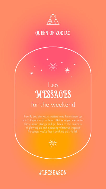 Instagram Story Maker to Share a Horoscope