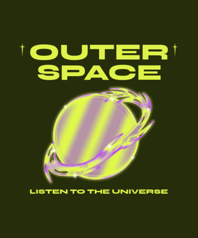 Space-Themed T-Shirt Design Creator with a 2000s Aesthetic 4263f