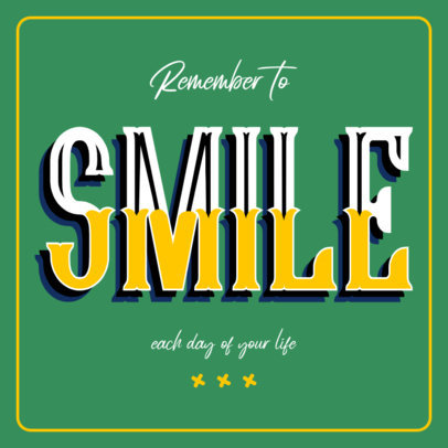 Instagram Post Generator with a Positive Quote in a Vintage-Style Typography