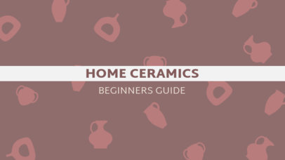 Classy YouTube Banner Creator for a Ceramics Tutorials Channel 4247f