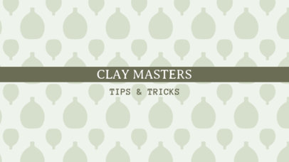 Modern YouTube Banner Template for a Pottery Tips & Tricks Channel 4247h