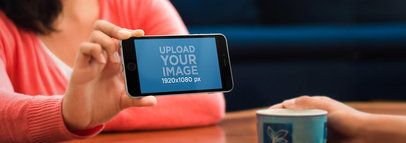 Wide Mockup of an iPhone 6 Plus