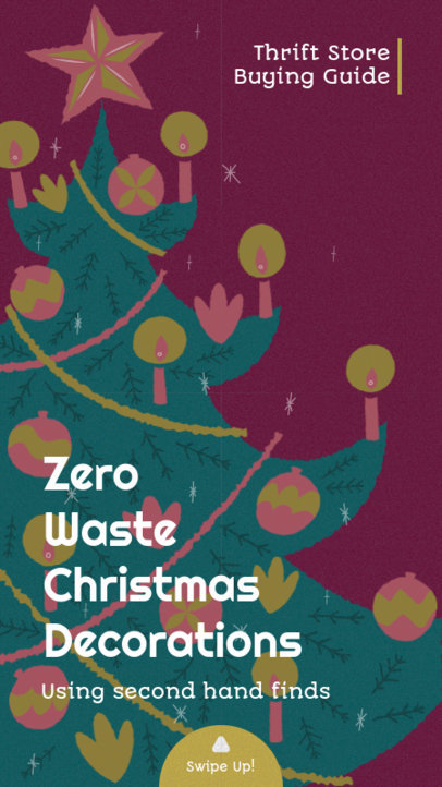 Xmas-Themed Instagram Story Maker for Thrift Stores 4840 