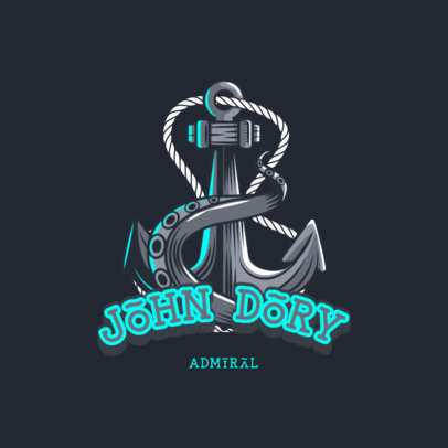 Fishing Logo Maker Featuring an Anchor Graphic