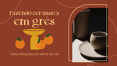 YouTube Thumbnail Design Creator for a Pottery Channel in Portuguese