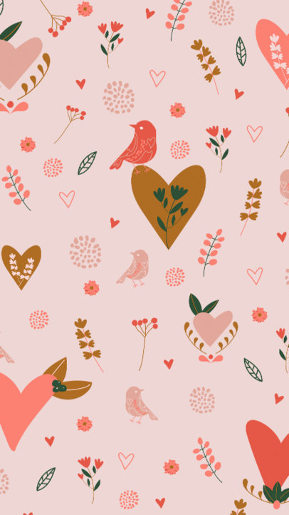 Instagram Story Highlight Cover Template Featuring a Valentine's Day Pattern