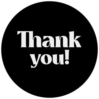 Sticker Design Maker for Small Business Featuring Thank You Quotes