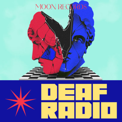 Album Cover Design Template for an Alt-Rock Band With Surreal Graphics