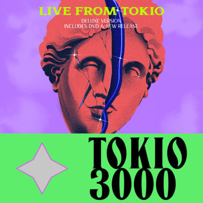 Trendy Album Cover Maker for a Psychedelic Rock Band