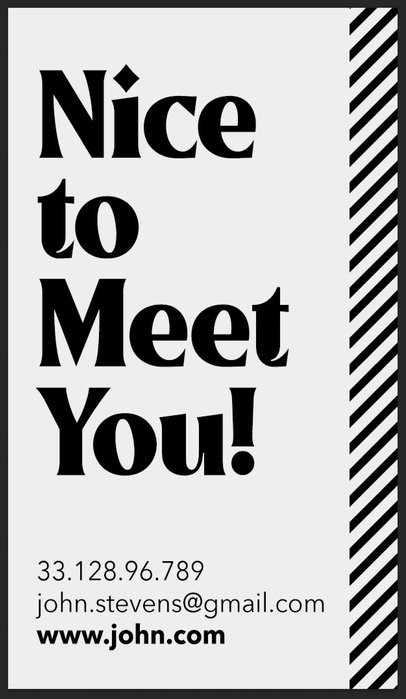 Back Business Card Maker with a Monochromatic Design