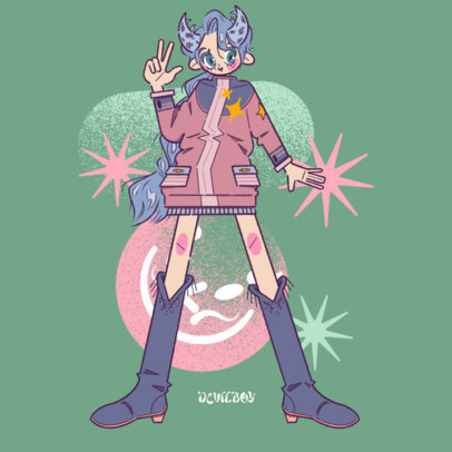Avatar Generator Featuring an Illustration of a Stylish Girl 4829a