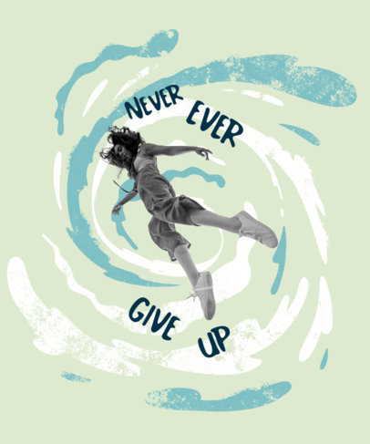 T-Shirt Design Template Featuring a Streetwear-Styled Illustration