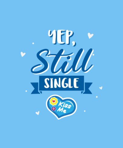 Valentine's Day-Themed T-Shirt Design Maker with a Single Quote