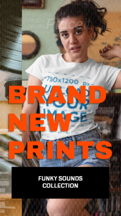 T-Shirt Video for a Clothing Brand Featuring a Young Woman 