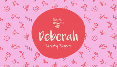 Front Business Card Design Generator Featuring Hand-Drawn Doodle Patterns