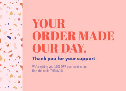 Greeting Card Design Maker for Small Businesses Featuring Terrazzo Patterns