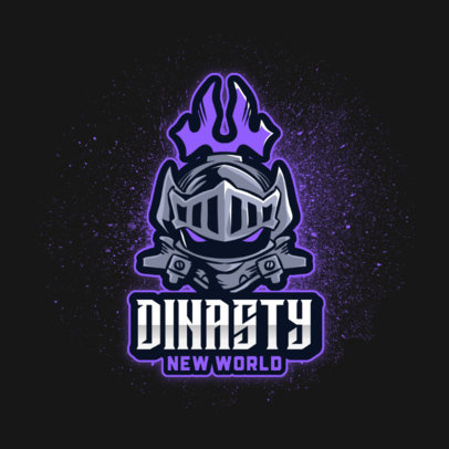 Gaming Logo Maker Featuring Medieval Knight Characters