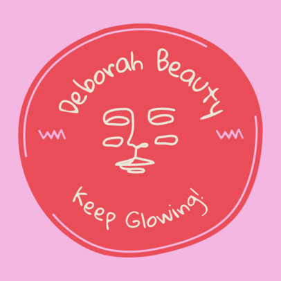 Sticker Design Template Featuring Hand-Drawn Doodles