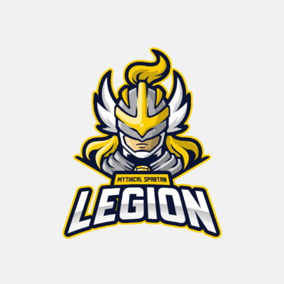 Gaming Logo Template for Streamers Featuring Medieval Warriors