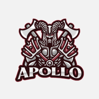 Gaming Logo Generator Featuring an Evil Warrior With a Horned Helmet